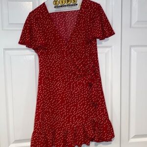 Relipop soze large polka dot wrap dress
